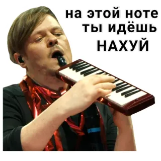 🤬 на этой ноте ты идёшь НАХУЙ obraźliwe, muzyka, keyboard, instrument telegram sticker