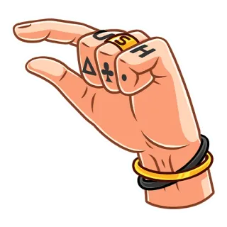 👌 LUSH ręka, palce, tatuaż, bujny, pierścionek, gest telegram sticker