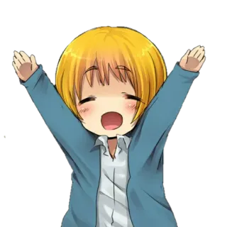😍 Anime, Joyeux, Mignon, Manga telegram sticker