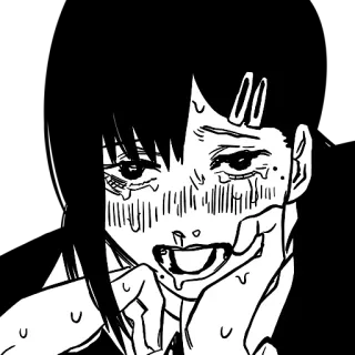 😭 Kobeni Higashiyama Chainsaw Man 애니메이션, 만화, 코베니, 체인소 맨, 팬아트, 만화 telegram sticker