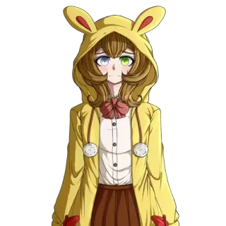 🌟 Anime, Nhân vật, Màu vàng, Thỏ, Tai, Áo hoodie telegram sticker