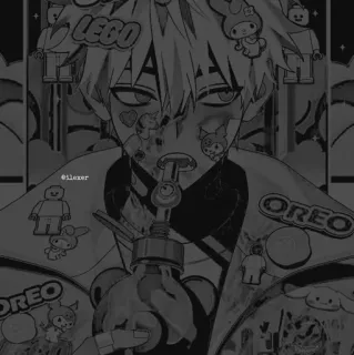 ▪️ @tlaxer anime, art, cartoon, illustration, manga telegram sticker