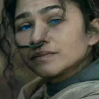😐 Chani Dune Chani, Dune, Zendaya, science fiction, movie character telegram sticker