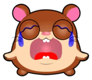 😭 hamster, crying, emoji, sad, animal, tears telegram sticker