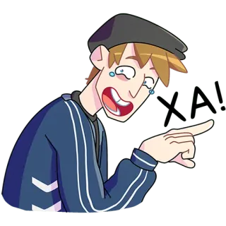 😂 Hoạt hình, Chỉ, Cười, Khóc, Nhân vật, Nhãn dán telegram sticker