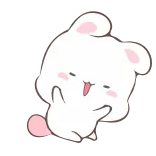 😃 토끼, 귀여운, 동물, 만화, 스티커 telegram sticker