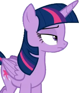😒 Twilight Sparkle My Little Pony Twilight Sparkle, My Little Pony, cartoon, pony, unicorn, animation, magic telegram sticker