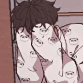 💗 팬더, 잠옷, 잠옷, 만화, 캐릭터 telegram sticker