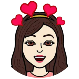 😍 cartone animato, avatar, cuori, amore telegram sticker
