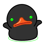 🤷♂️ Ente, niedlich, Tier, Vogel, Cartoon, Aufkleber whatsapp sticker