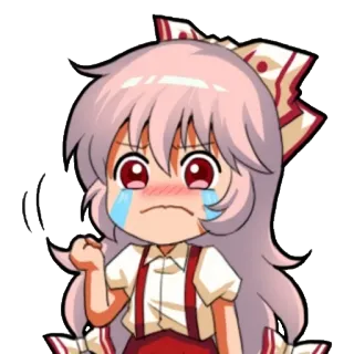 😥 Anime, Chibi, Pianto, Triste, Arrabbiato, Cartone animato telegram sticker
