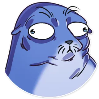 😐 sello, meme, gracioso, dibujo animado, animal, lindo whatsapp sticker