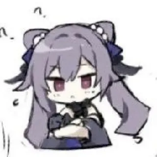 🤔 Keqing Genshin Impact Anime, Videospiel, Genshin Impact, Keqing, Süß, Chibi telegram sticker