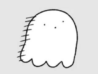 😮 geist, cartoon, gruselig, zeichnung, halloween telegram sticker