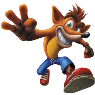 ✋ Crash Bandicoot Crash Bandicoot, video game, character, cartoon whatsapp sticker