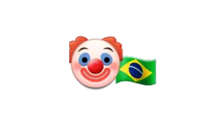 🤡 clown, Brazilië, vlag, emoji telegram sticker