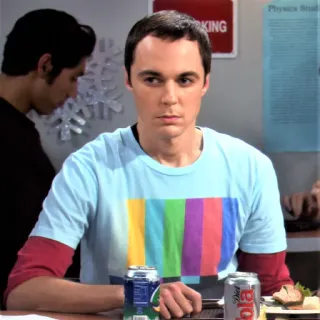 😤 Sheldon Cooper The Big Bang Theory tv show, sitcom, nerd, physics, science telegram sticker