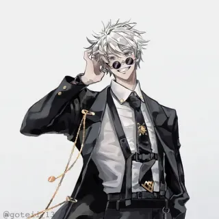 💠 @gotei13 Anime, Traje, Personaje, Gafas whatsapp sticker