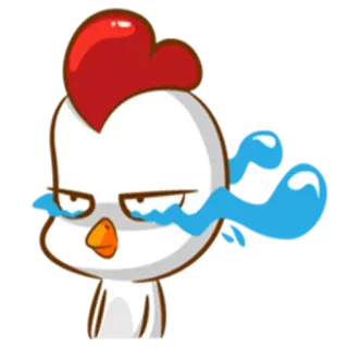 😭 pollo, piangere, triste, cartoni animati, emoji, lacrime, carino whatsapp sticker