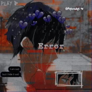 💔 Error
I am sad
but I hide it well triste, animé, cœur brisé, pleurer, erreur telegram sticker
