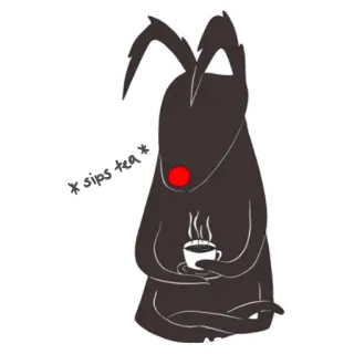 🍵 * sips tea * té, animal, taza, sorbiendo, relajante telegram sticker