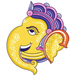 😃 Ganesha Ganesha, Hindu, Ấn Độ, Thần, Thần thánh, Voi, Tôn giáo, Tâm linh telegram sticker