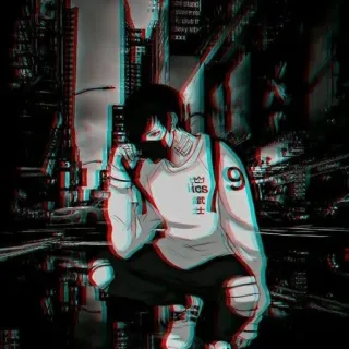 💔 Anime, Masque, Urbain, Ville, Personnage telegram sticker