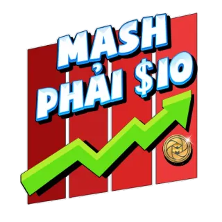 👍 MASH PHẢI $10 soldi, freccia, aumento, crescita, finanza telegram sticker