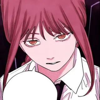 🍒 Makima Chainsaw Man Anime, Manga, Makima, Chainsaw Man, Charakter telegram sticker