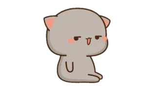 🍩 Katze, süß, Tier, Pfirsich, kawaii, Aufkleber telegram sticker