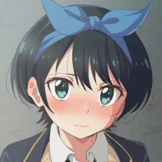 😳 Ruka Sarashina Rent-A-Girlfriend anime, girl, cute, character, ruka sarashina, rent-a-girlfriend telegram sticker