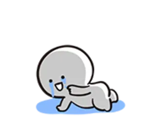 😣 huilen, verdrietig, emotie, cartoon, tranen, bedroefd telegram sticker