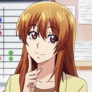 🌊 Anime, Mulher, Garota, Cabelo castanho, Retrato telegram sticker