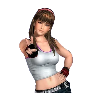 ✌ cô gái, phụ nữ, thường ngày, trang phục, tóc nâu, biểu tượng hòa bình telegram sticker