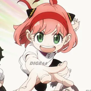 🏐 Anya Forger Spy × Family DIGE44 Anime, Spy x Family, Anya, Anya Forger, Cartone animato, Adesivo telegram sticker