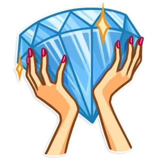 💎 diamond, hands, jewelry, sparkling, gemstone, nails telegram sticker