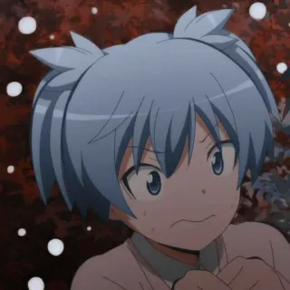 🌀 Nagisa Shiota Assassination Classroom Anime, Mangá, Nagisa, Assassination Classroom, Personagem, cabelo azul whatsapp sticker