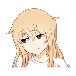 😏 anime, cartone animato, altezzosa, ragazza, carina telegram sticker