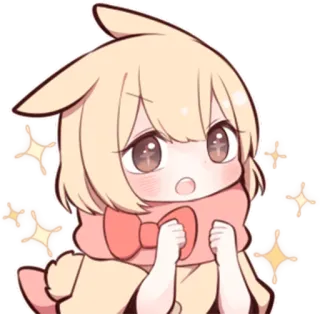 ✨ 애니메이션, 귀여운, 카와이, 반짝이, 만화, 토끼, 캐릭터, 만화영화 telegram sticker