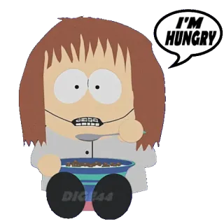 🥩 I'M HUNGRY หิว, ซีเรียล, การ์ตูน, อาหาร telegram sticker