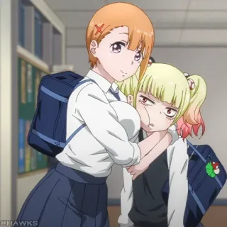 ☠️ anime, escola, meninas, amizade telegram sticker