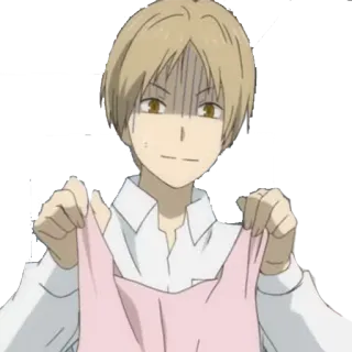 😰 animé, gêné(e), rougir, robe rose, maladroit(e) telegram sticker