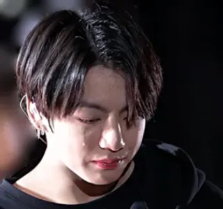 😭 Jungkook Kpop, cantor, masculino, chorando, coreano whatsapp sticker