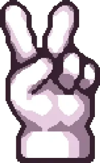 ✌ Friedenszeichen, Handzeichen, zwei Finger, Sieg telegram sticker