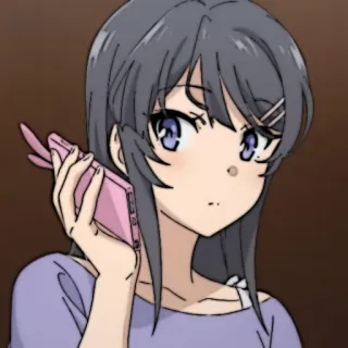 🐰 Mai Sakurajima Rascal Does Not Dream of Bunny Girl Senpai 애니메이션, 소녀, 청춘 돼지, 사쿠라지마 마이, 만화, 캐릭터, 여성 whatsapp sticker
