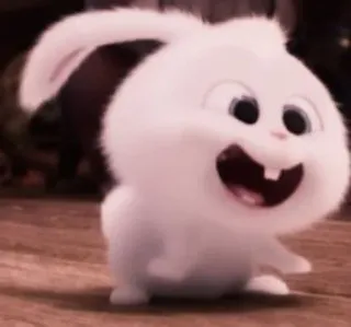 🐰 Snowball The Secret Life of Pets coelho, coelhinho, animal, animal de estimação, branco, fofo whatsapp sticker
