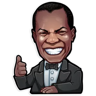 😂 man, suit, thumbs up, caricature, portrait telegram sticker