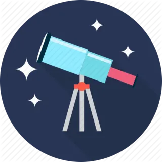 🔭 telescope, stars, astronomy, science, night, space telegram sticker