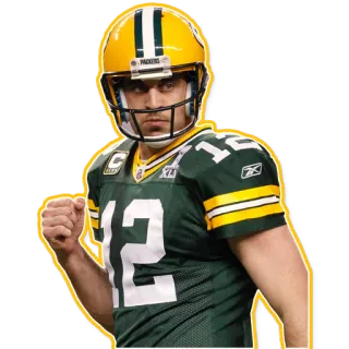 👊 Aaron Rodgers Sepak Bola Amerika, Atlet, NFL, Aaron Rodgers, Green Bay Packers, Quarterback telegram sticker