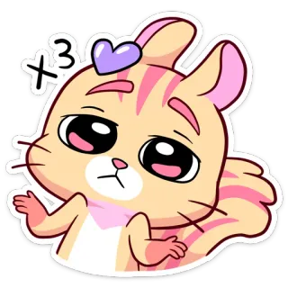 🤷 x3 猫, 可爱, 贴纸, 卡通, 卡哇伊 telegram sticker
